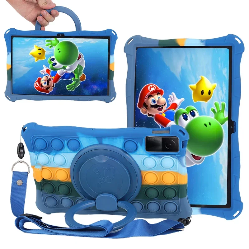 Capa da Tabuleta para Xiaomi Redmi Almofada 10.61 Polegada 2023 Case 360 Rotação do Suporte Capa Funda Redmi Almofada 10.61 Kids Shell Crianças Capa de Silicone Macio