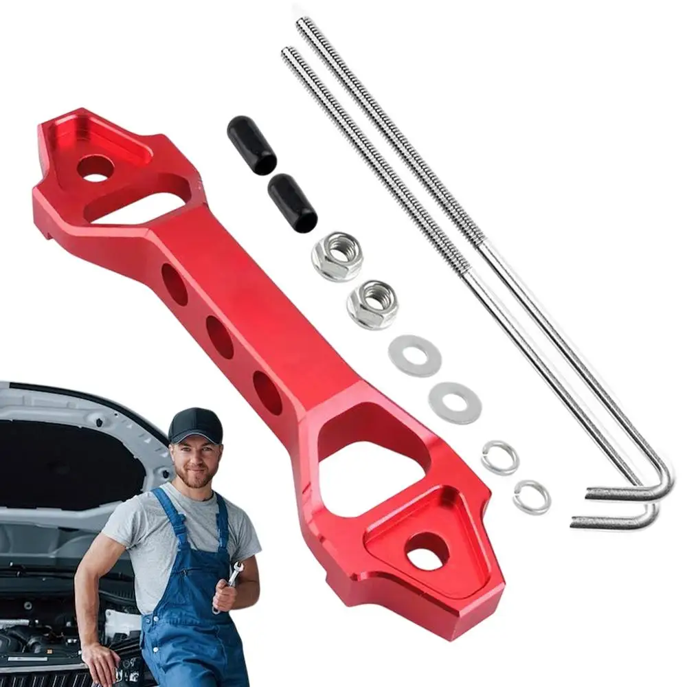 200/250mm Battery Tie Down Bracket Aluminum Car Accessories Space-Saving Battery Trays Automotive Replacement Mount for Vehicles