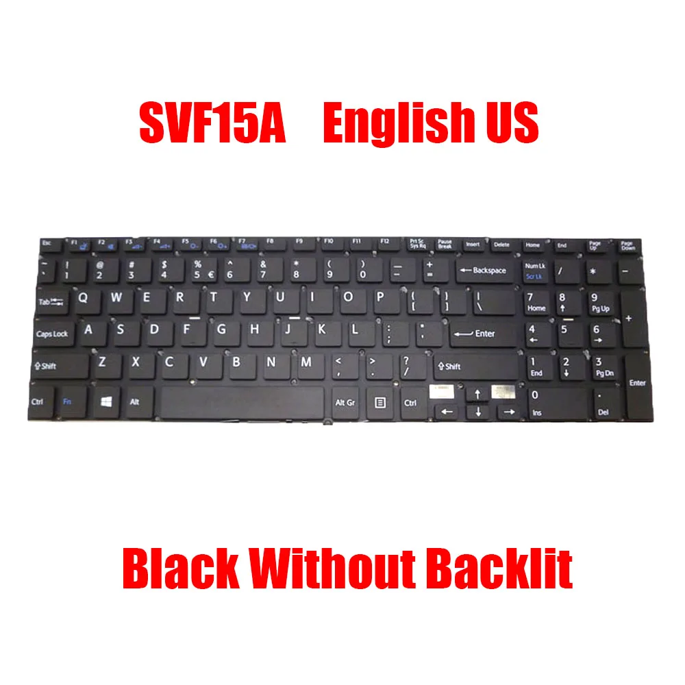 

US UK Laptop Keyboard For SONY SVF15A 149241921GB 149241821US V141306B V141306A V141306CK1UK English United Kingdom