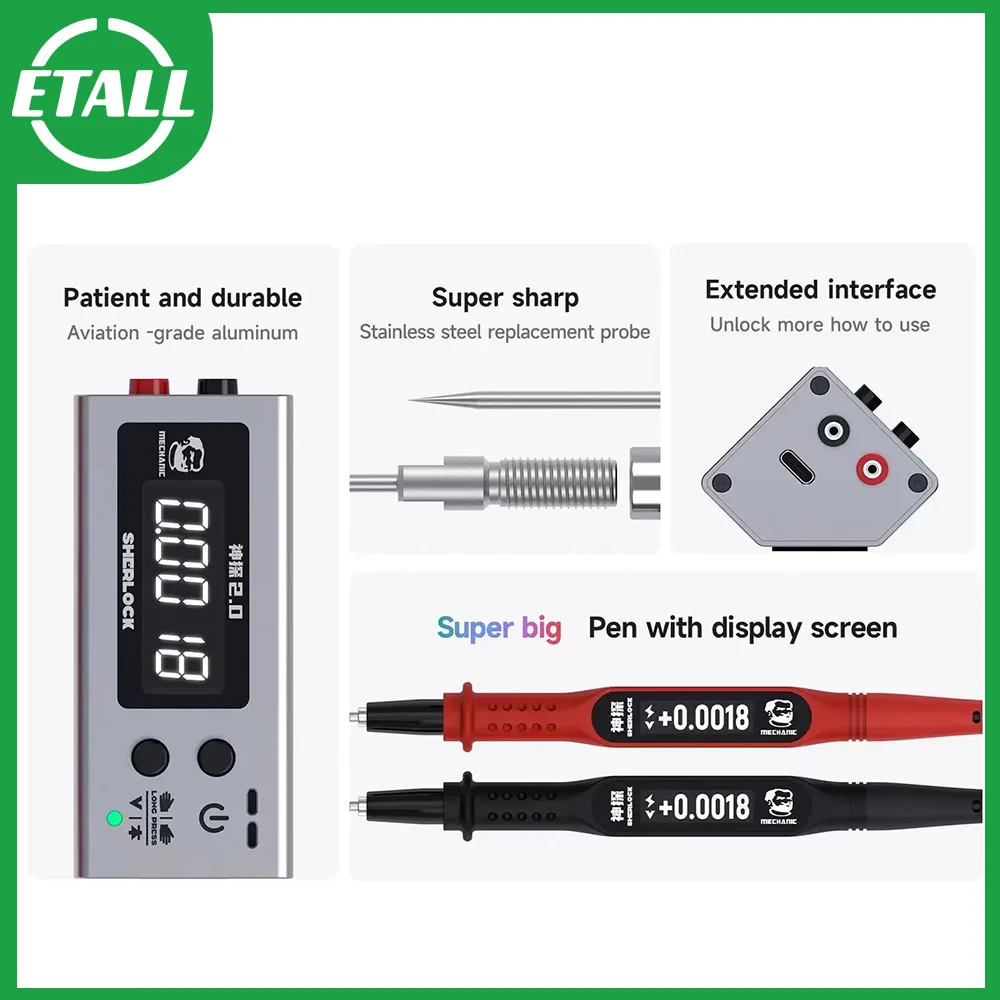 MECHANIC Multimeter V2.0 Voltage Internal Resistance Meter Mainboard Test Determine Fault Accurate Troubleshoot