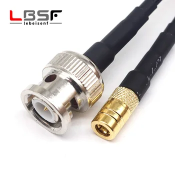Coaxial RF connector BNC male to SMB female adapter cable 1