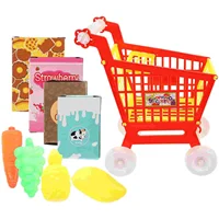 Play House Toy Shopping Trolley Kids for Grocery Cart Plastic Child Supermarket Small Puzzle 2