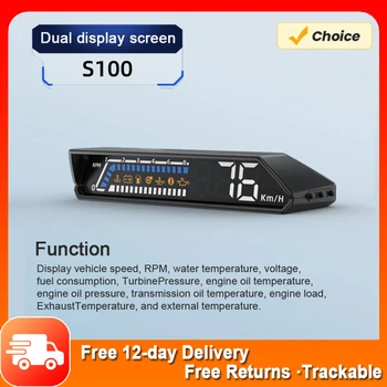 Tachimetro per auto Display digitale tensione di velocità dell'auto consumo di olio misuratore di temperatura dell'acqua Display multifunzionale per auto