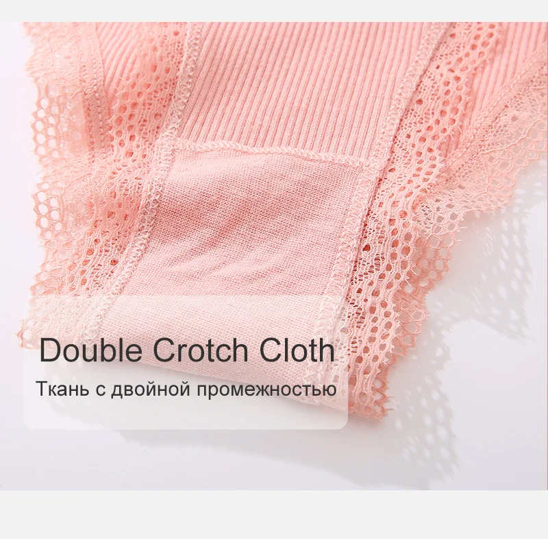 Cotton Lace Briefs Set - Womens Comfortable Underwear 3 Pcs S-XL
