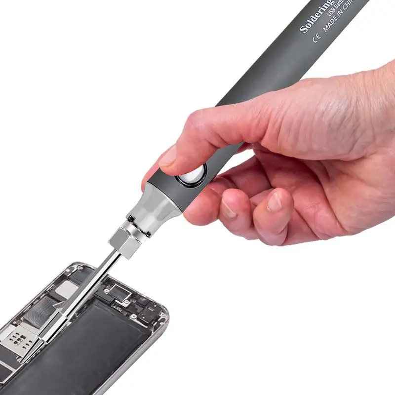 

Портативный паяльник, портативный USB-паяльник с быстрым нагревом, ручка-карандаш, 5 В, прочный Набор для сварки с USB, с регулируемым
