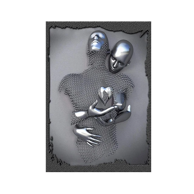 Modern Metal Figure Statue Art Canvas Painting Romantic Abstract Posters and Prints Wall Pictures for Living Room Home Decor 21