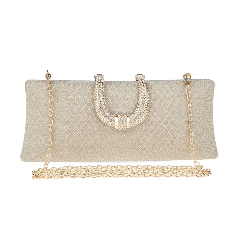 YYW Fashion Women Gold Evening Bag Party Banquet Glitter Bag For Ladies Wedding Clutches Handbag Shoulder Bag Chain Bolsas Mujer