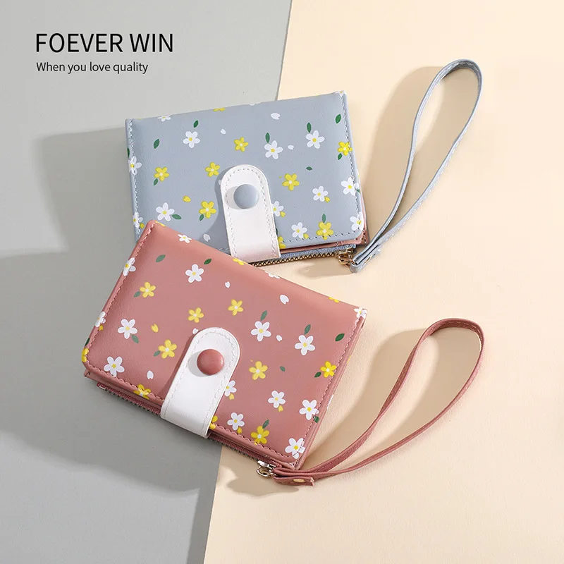new women's wallet, short coin purse, women's fashion mini small wallet, card bag, multi-functional hammer bag wallet