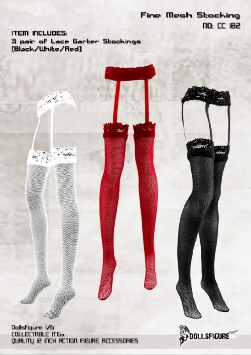 

Модель женских чулок с солдатиком dollsfix CC182 1/6 (3 шт.) на фигуру 12 дюймов