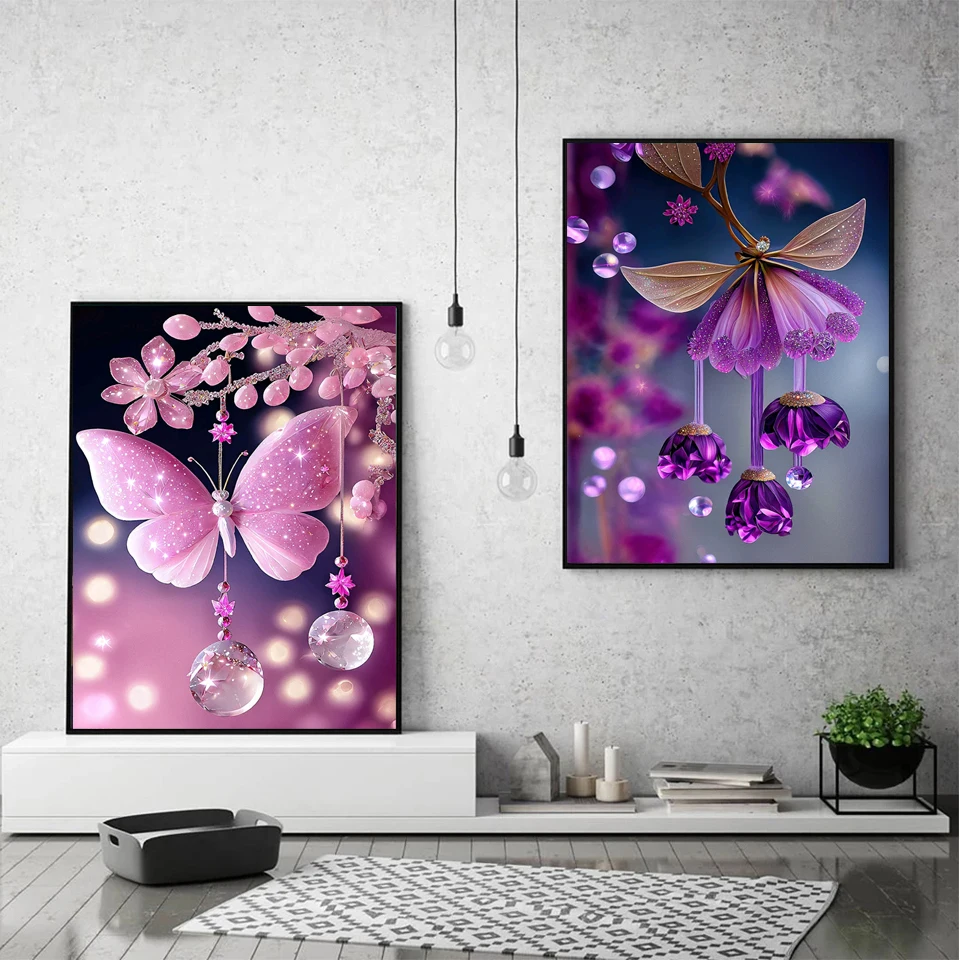 Diamond Art Painting Wind Chime  Diamond Painting Butterflies - Diy Diamond  Painting - Aliexpress