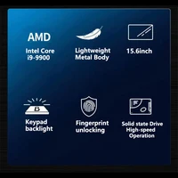 Ordinateur portable Windows 11 Ultra mince 15.6 "32GB RAM 512GB 1 to SSD Intel I9-9900 ordinateur portable Gamer 1920*1080 ordinateur de bureau PC 3