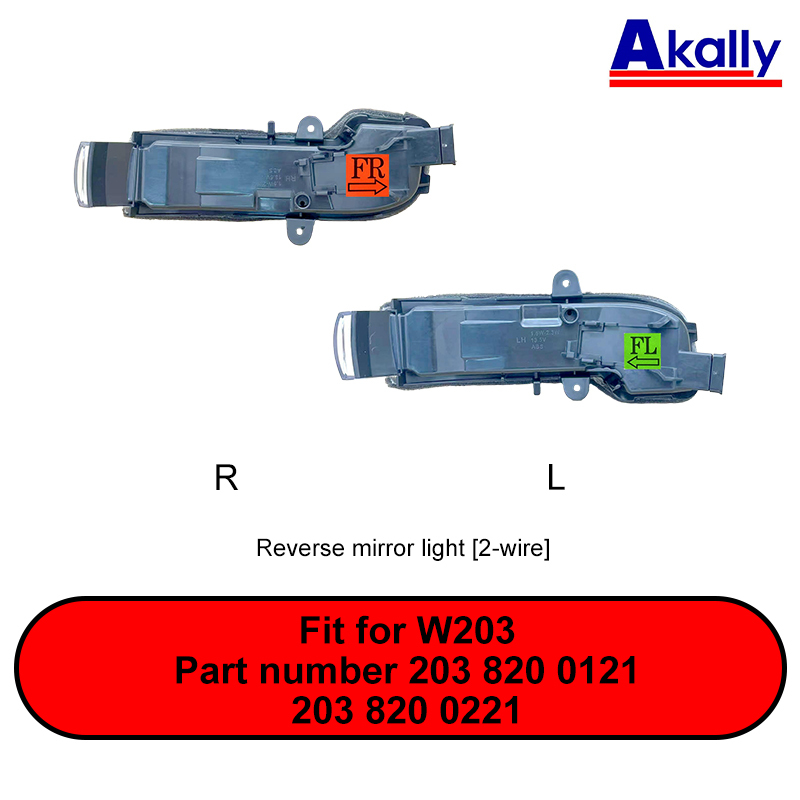 OEM 2038200121 2038200221 Door Side Mirror Turn Signal Light Lamp For Mercedes Benz W203 C Class Mirror Steering Rearview Light
