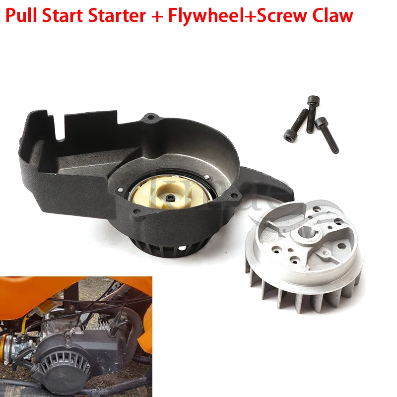 

Стартер с легким пуском из алюминиевого сплава, маховик и винтовой зажим для карманного мини-мотовездехода 47cc 49cc