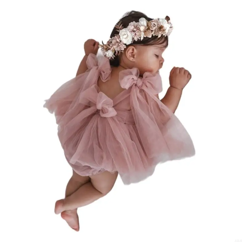 Säuglingsfoto Kostüm Spitzenkleid Fotoshooting Strampler Säuglingsdusche Geschenk A2UB – Detail 7