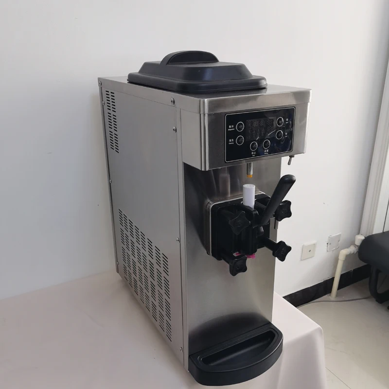 

Commercial Soft Ice Cream Machine Dessert Shop Desktop Ice Cream Production Machine Sweet Cone Vending Machine 1100W