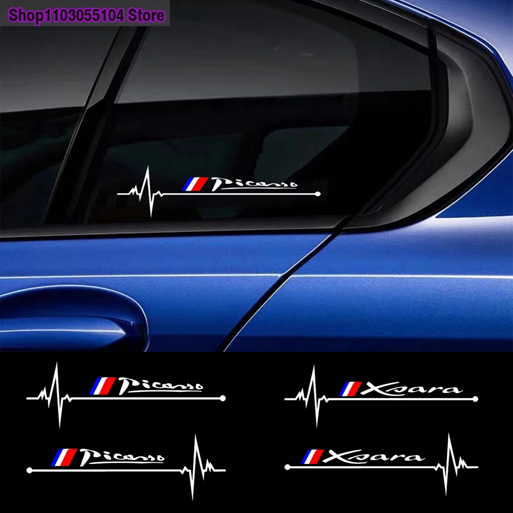 2Pc Car Windows Sticker Per Citroen Picasso C4 C3 Xsara Grand Accessori Auto