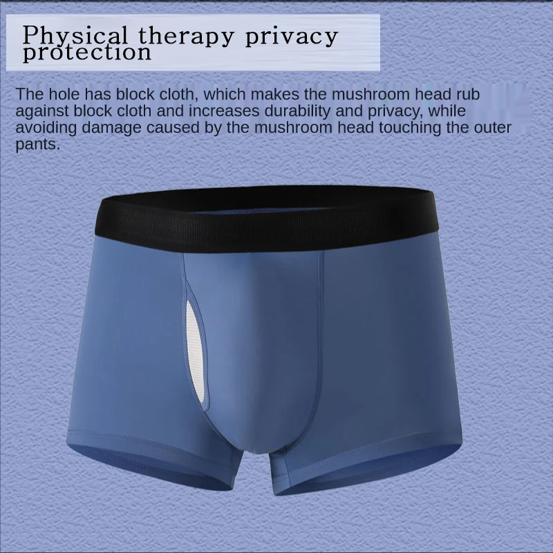 Separation Correction Underpants Men's Prepuce Too Long Ice Silk Friction Reduction Sensitive Grab Sex Gay Special Plus U-convex