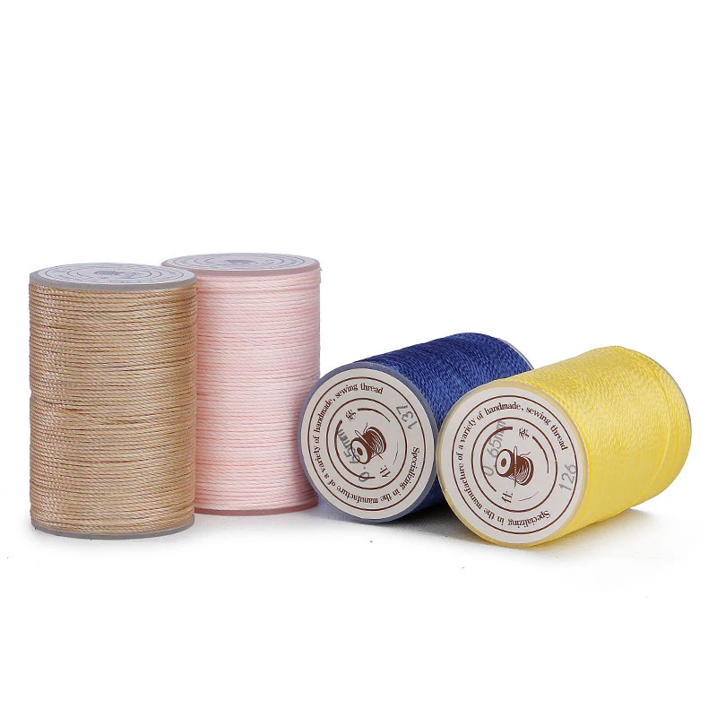 Leather Waxed Thread Cord Waxed Line For DIY Handicraft Tool Hand Stitching Thread Round Line 22 Colors 160m/lot 0.35mm leather sewing tools