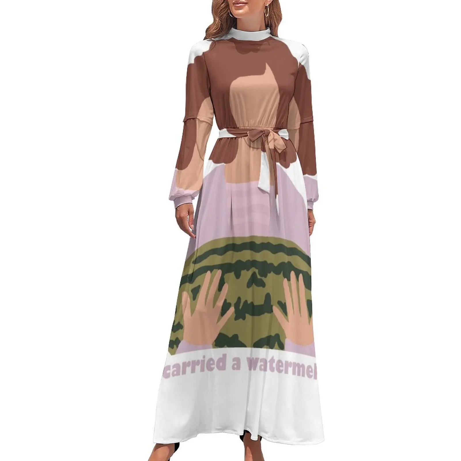 thumbnail image 1 of Vestido largo con cita de escena de sandía para bebé, ropa de verano para mujer 2024, vestidos para mujer 2024 verano, 1 of 5