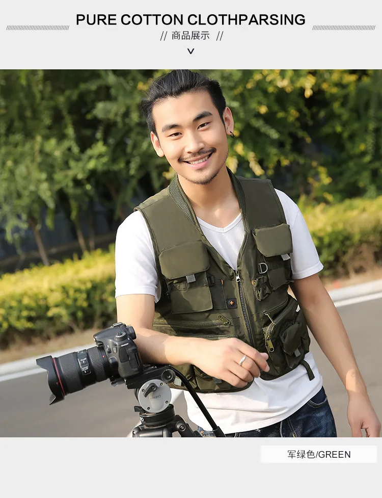 Description Picture 3 of itemKorean Fishing Vest Quick Dry Fish Vest Breathable Material Fishing Jacket Outdoor Sport Survival Utility Safety Waistcoat