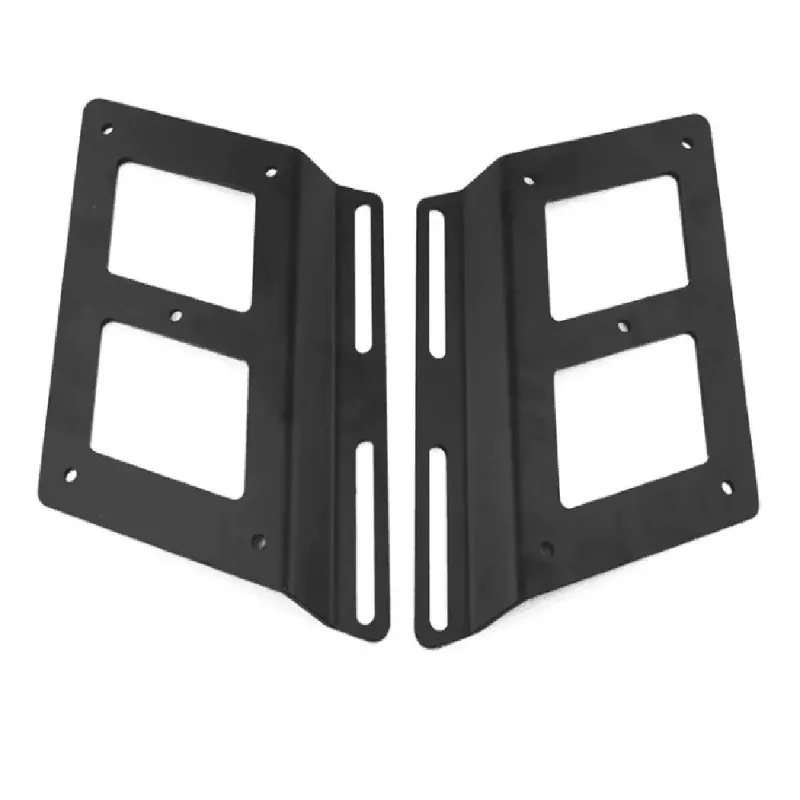 Pair Motorcycle Black Universal Saddle Bags Mount Support Guards Side Bag Brackets For Kawasaki Honda Yamaha Suzuki Harley