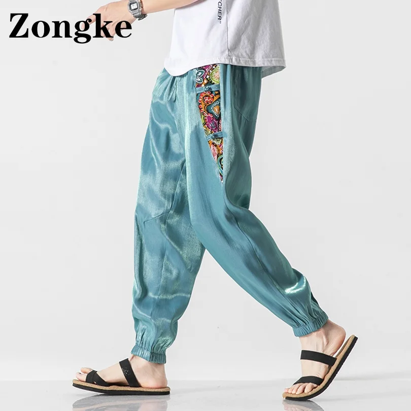 dockers pants for men Zongke Casual Work Clothes Men Pants Harem Chinese Size 5XL Sweat Pants For Men Fashion Leggings 2022 Spring New Arrivals business casual pants Casual Pants