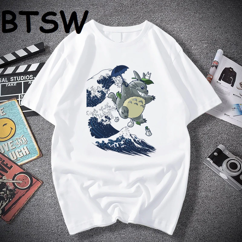 Футболка Totoro Spirit Away Мужская мультяшная студия Миядзаки Хаяо забавная рубашка в