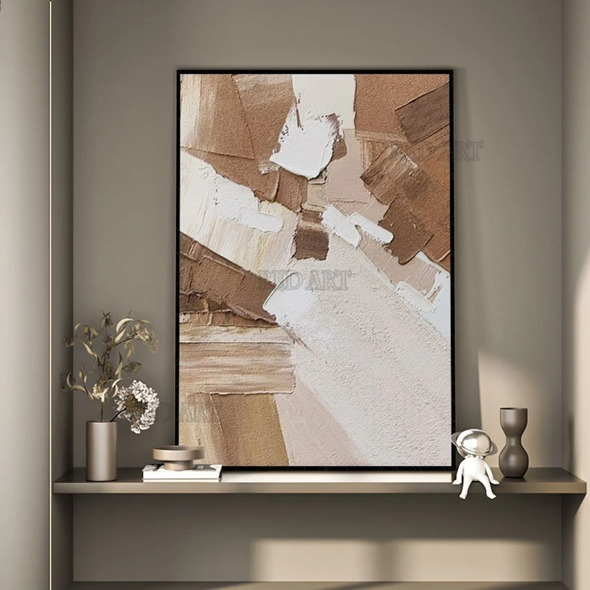

New Abstract Frameless Large Size Porch Decor Nordic Oil Painting Canvas Picture Knife Acrylic Art Hand Painted Wall Poster
