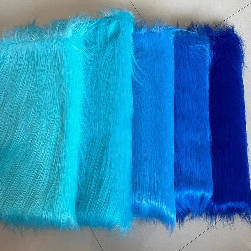 Weißes langes Fell, langes Haar, Plüschstoff, Fell am Meter für