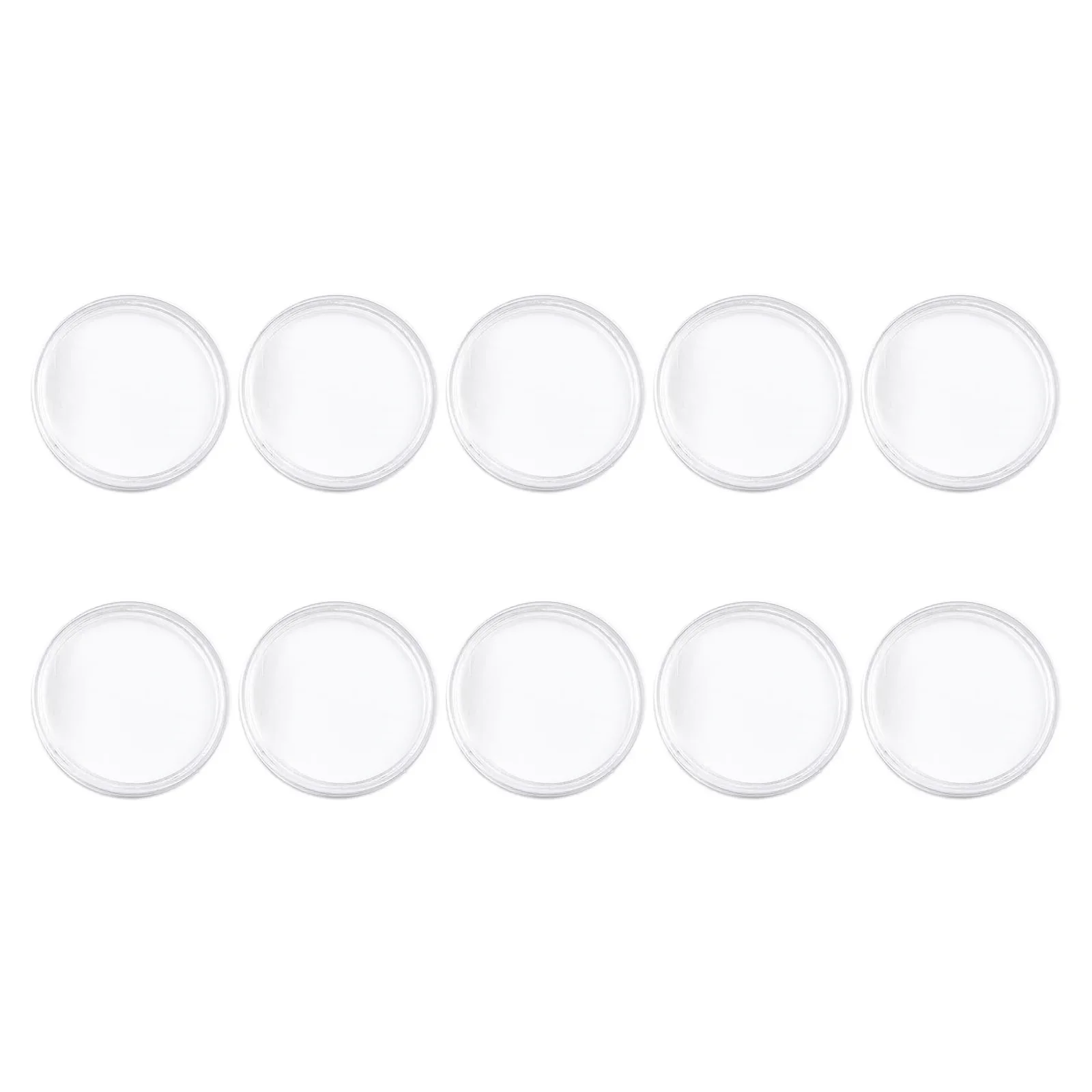 100Pcs Clear 32mm Coin Storage Boxes PS Capsules Portable Round Coin Holders *This Round Case Is Great For Storing Coins