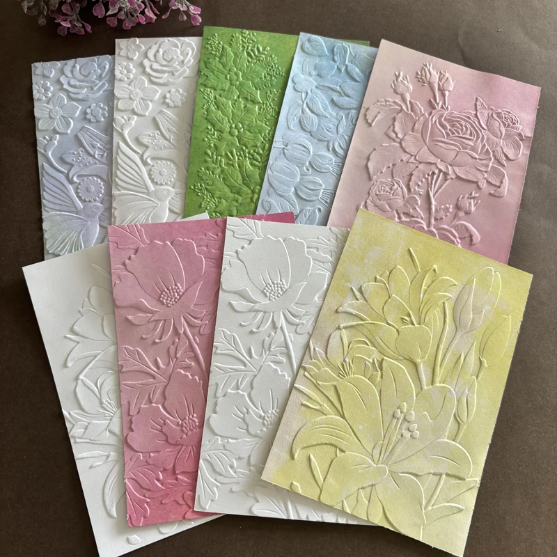 Plastic Embossing Folder Embossing Folder New Beautiful Lily Flower 3d Relief Plastic Embossing Folder And Mold For Card Making Scrapbook Paper Diy Decorative Products