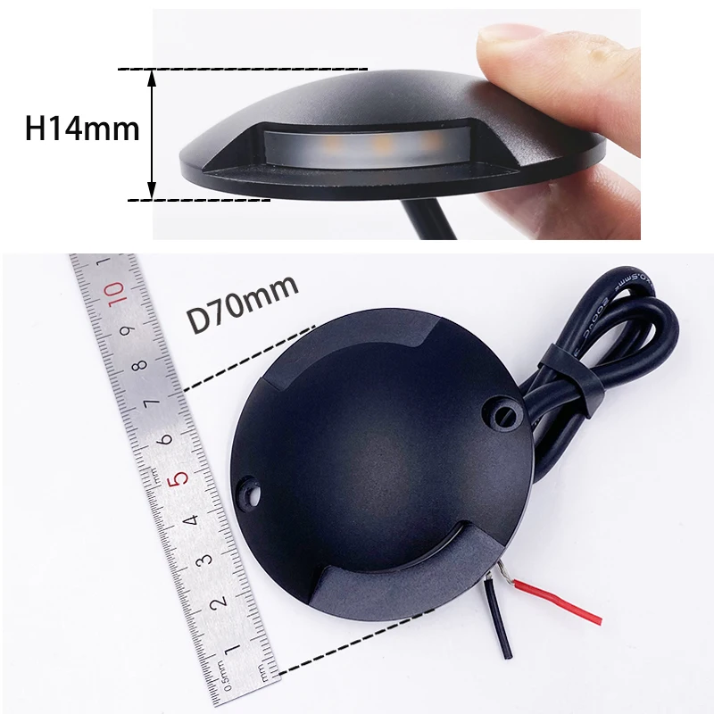 garden decoration lamps 1W 2W 12V Outdoor Waterproof Slim Type LED Underground Light Garden Terrace Lawn Light Staircase Platform Ground Spotlight