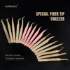 Custom Private Logo 1 Pcs Eyelash Stainless Tweezers With Fiber Tips High Precision Anti-Static Tweezers Minimum order of 30 pcs 4