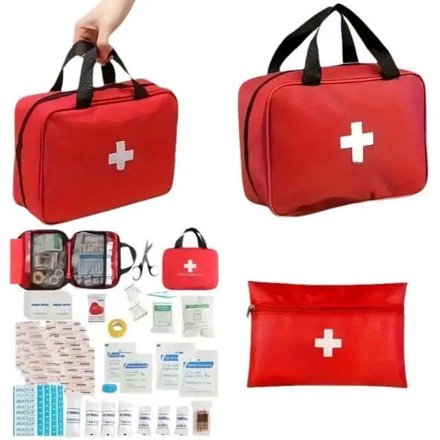 First Aid Kit, Premium Compact Trauma Medical Kits for Any Emergencies, Ideal for Home, Office, Car, Travel, Outdoor, Camping, 3