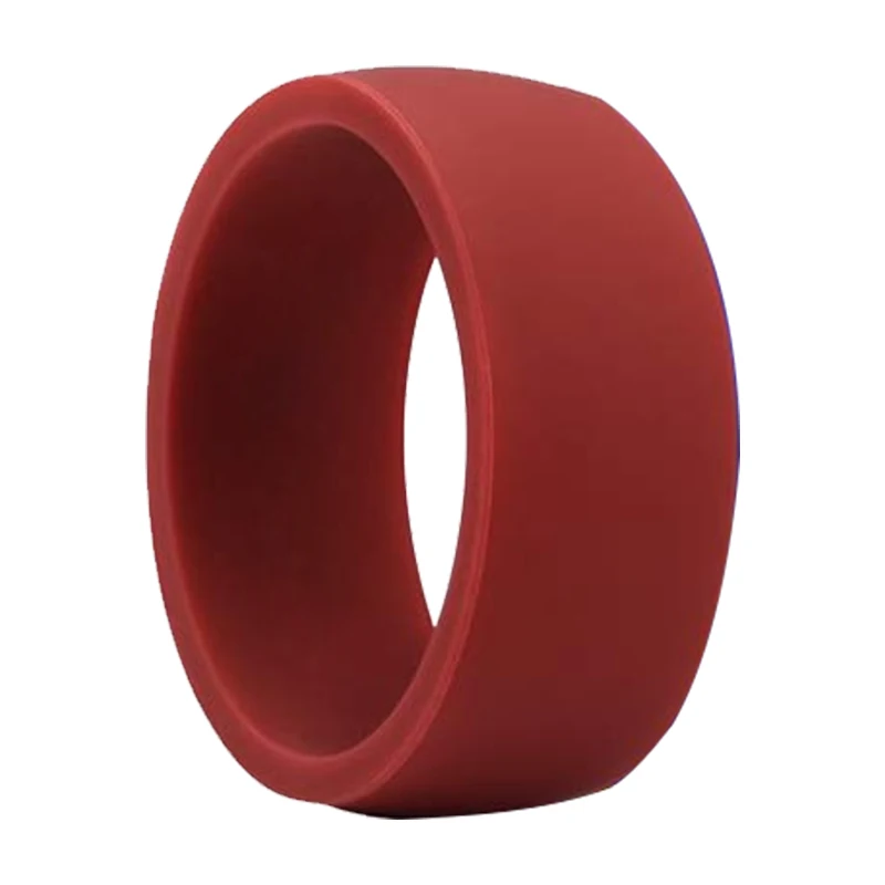 8.7mm Width 7-14 Size 10 Colour Wide Flat Set Silicone Ring for Man Workout Engagement Bands Promise ring set
