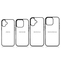 MANNIYA for iphone 16 plus 16 pro max 16E Blank 2D Sublimation TPU+PC rubber phone Case cover with Aluminum inserts 10pcs/lot 1