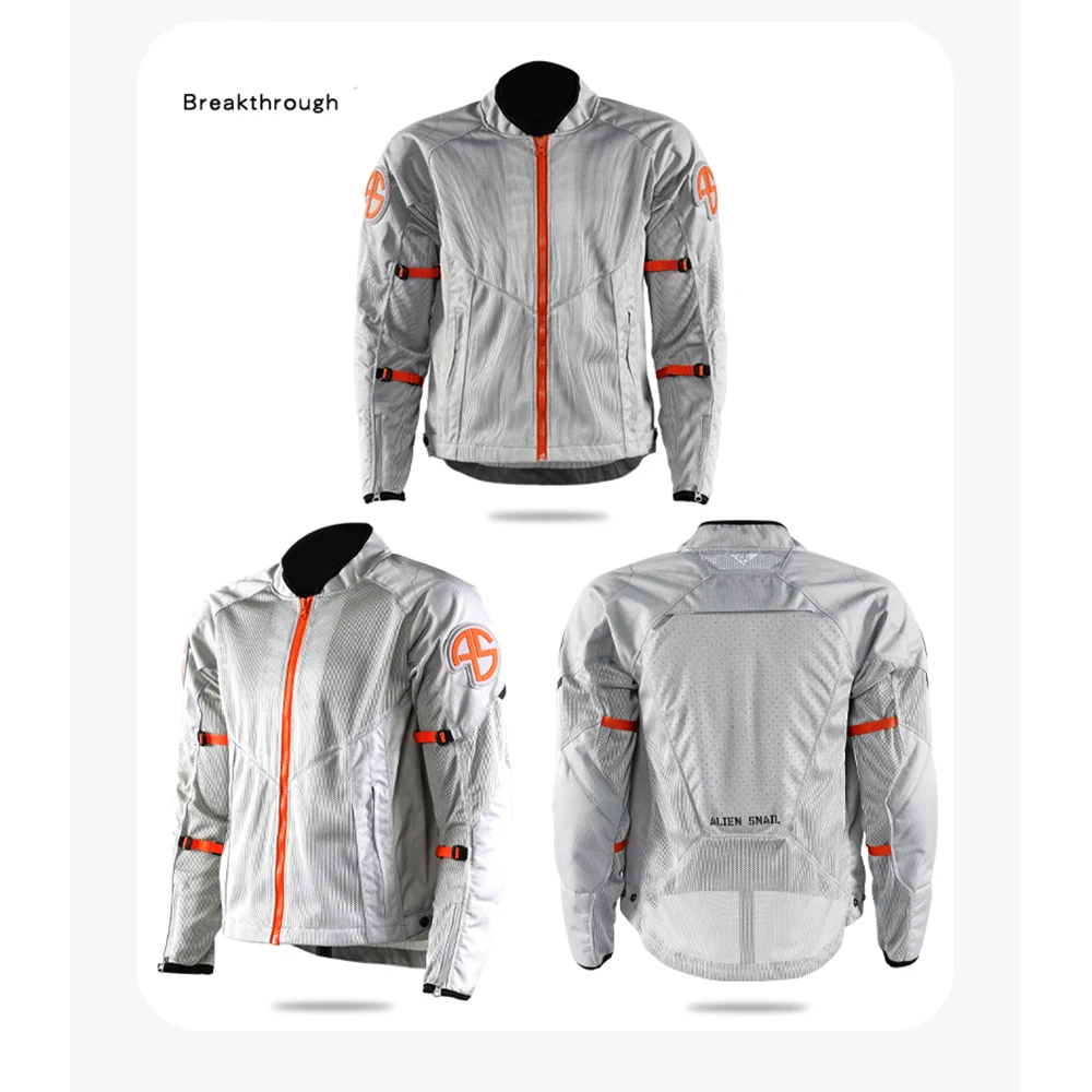 Motorcycle Jackets Motocross Racing Jacket Breathable Men Four Seasons Motorbike Riding Waterfroof  CE Protection XS