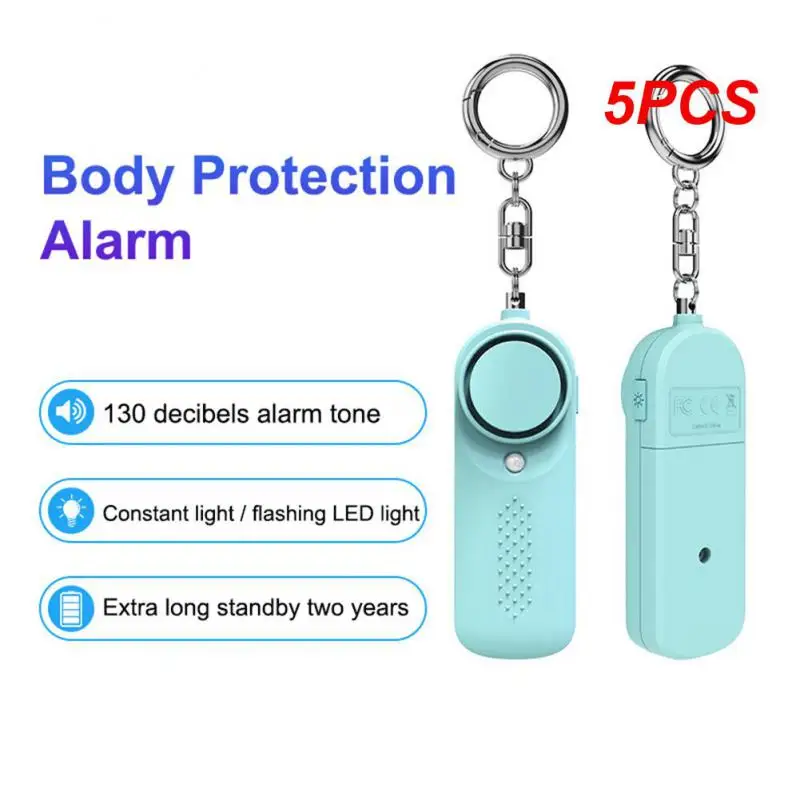 

5 шт. персональная сигнализация 130 дБ Аварийная сигнализация брелок Новая сигнализация для самообороны защита от волка сигнализация для волка светодиодное Освещение Сигнализация от волка
