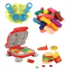 3D Color Clay Toy Kids Pretend Play Ice Cream Maker Burger Noodle Plasticine Toy Clay/Plasticine Mold 4
