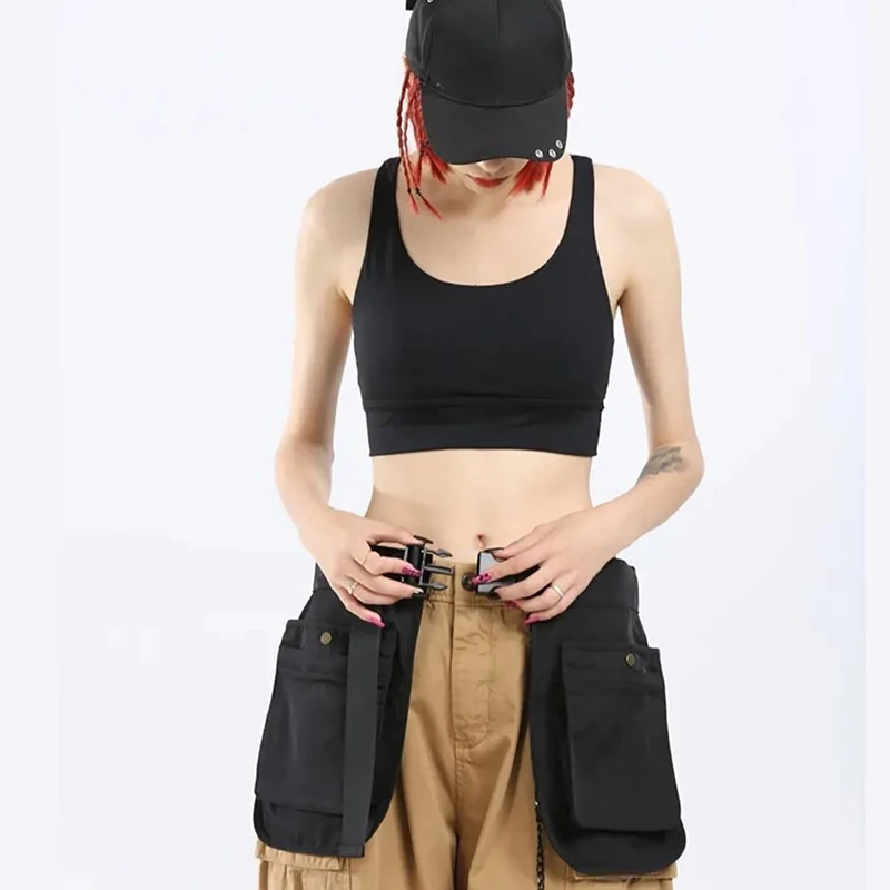 Two-sided Waist Bag for Unisex Belt Bag Outdoor Running Multi Functional Waist Seal Pocket Waterproof Nylon Retro Drop Bum Bags 4