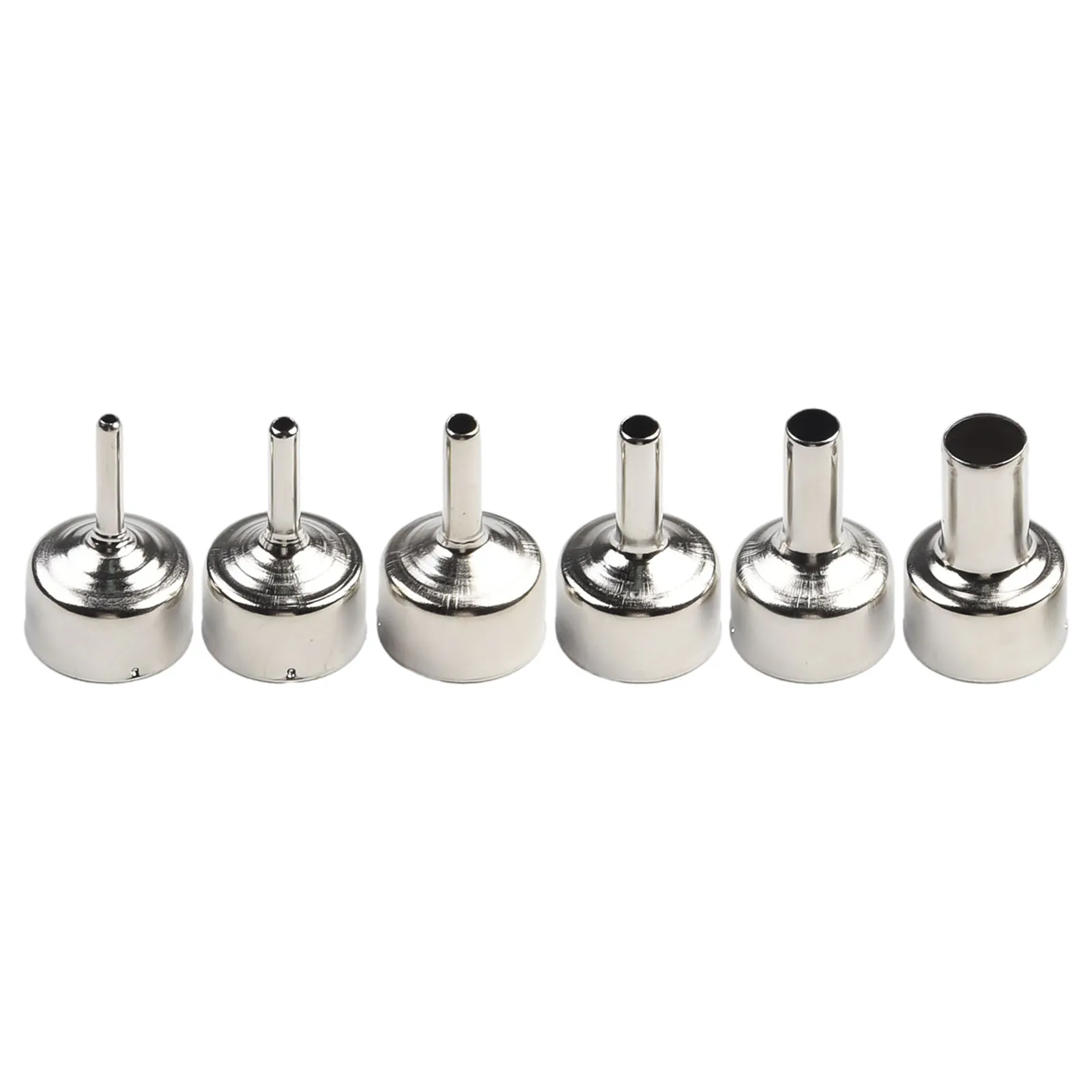 

6pcs Universal Nozzle For 858 Series Heat Resistant Practical Set Silver Replace Replacement Soldering Station