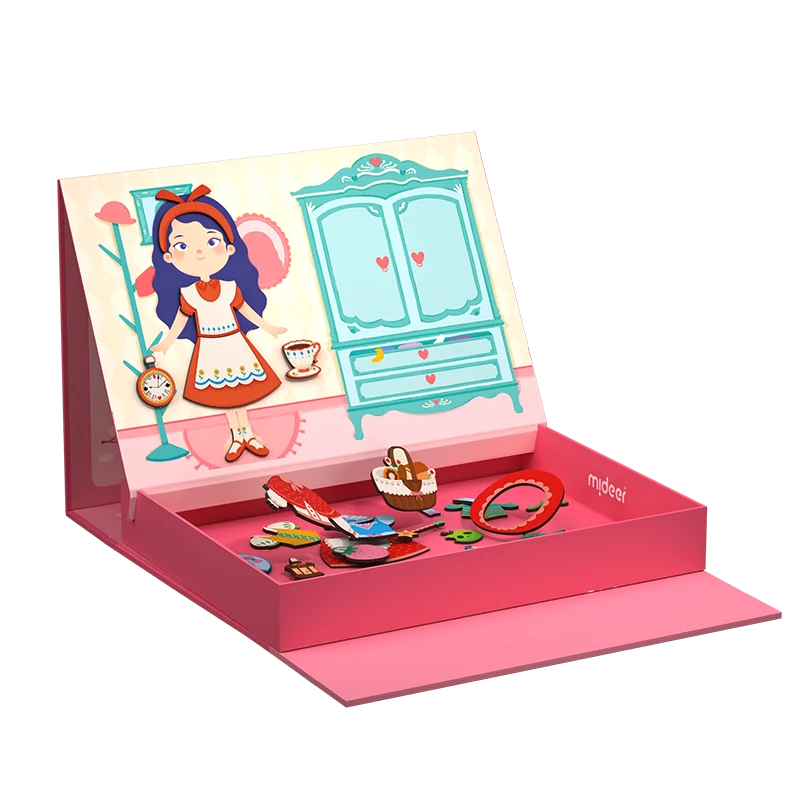 Mideer Magnetic Sticker Puzzle Game Sweet Girl Children's Toys Jigsaw Montessori Educational Intellectual DIY Gift 4