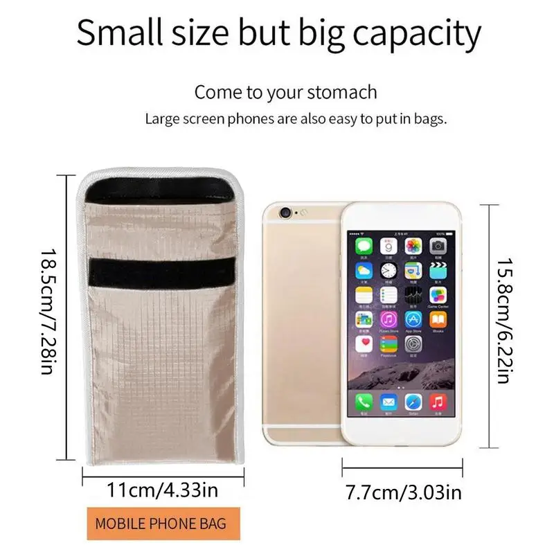 Signal Blocking Faraday Pouch - Anti-Radiation & RFID Shielding Bag