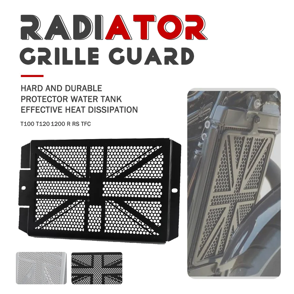 

Radiator Grille Guard Cover For Bonneville T 100 T 120 Speed Twin Scrambler Street Twin Thruxton 1200 1200R RS TFC Speedmaster