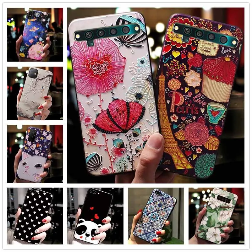 Per Lg V60 Thinq Case 3D Flower Relief Emboss Custodie In Silicone Per Lg V60 Thinq K51 K51S K50S K40S Cover Soft Cartoon Fundas Capa