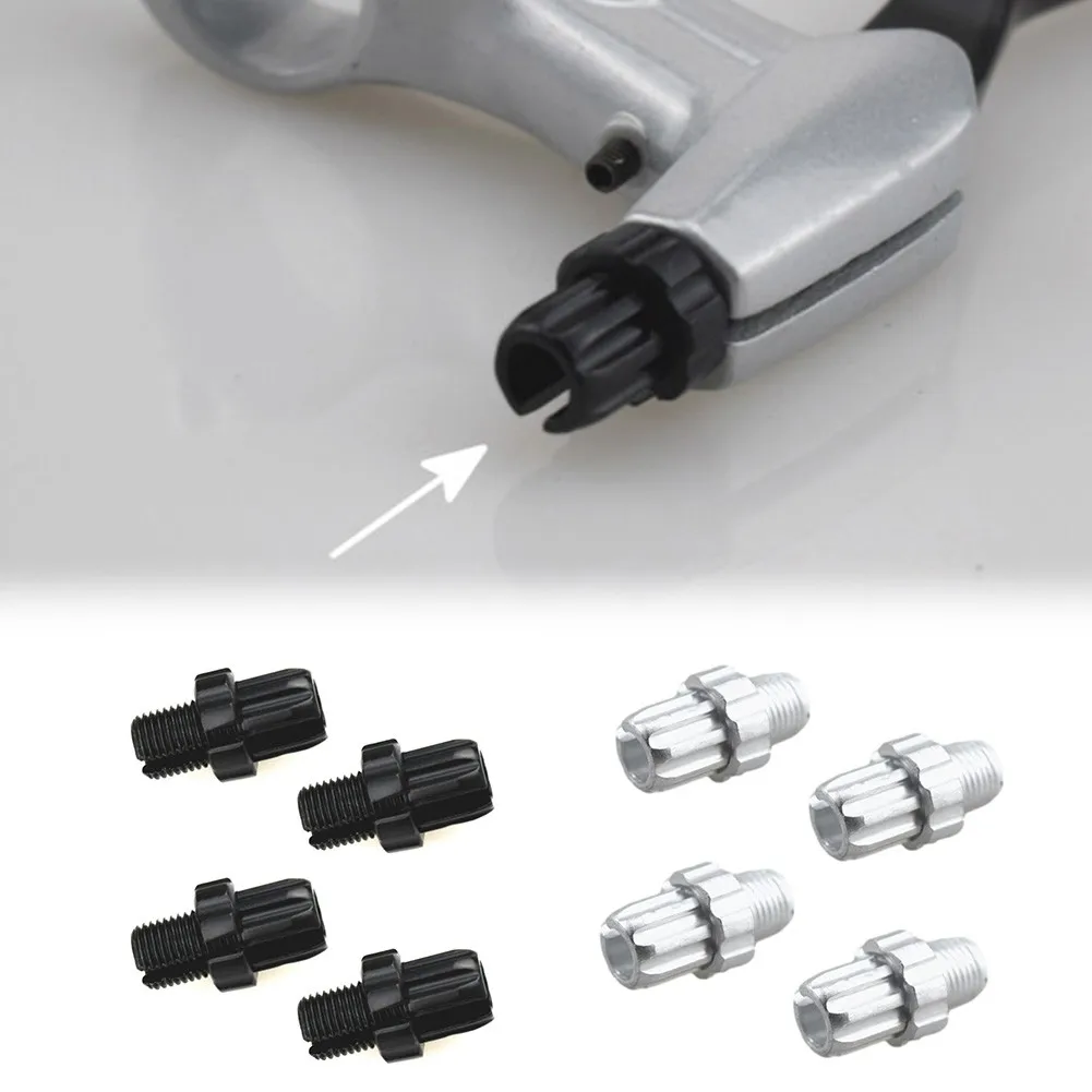 4pcs Brake Lever Adjuster Bolt M10 (10mm Diameter) Aluminum Alloy Black/silver Adjustment Screws Screw Bolt Bicycle Accessories