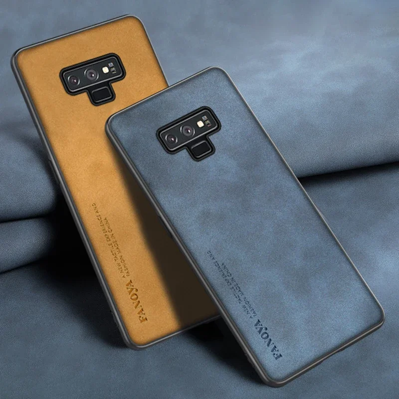 Elegant Matte Silicone & PU Leather Back Cover – Premium Luxury Phone Case