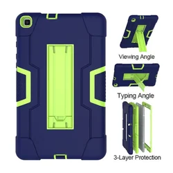 Shock-Proof, Kid-Safe Tablet Case for 8-Inch Devices - Full-Body Non-Toxic Protection (NavyBlue and Olivine)