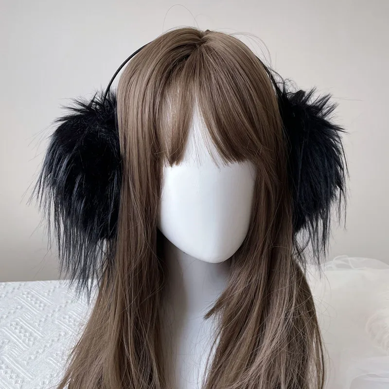 Long Hair Plush Warm Earmuffs Women's Hair Band Ear Protectors Ear Bags Cycling Cold Proof Fluffy Winter Warmers