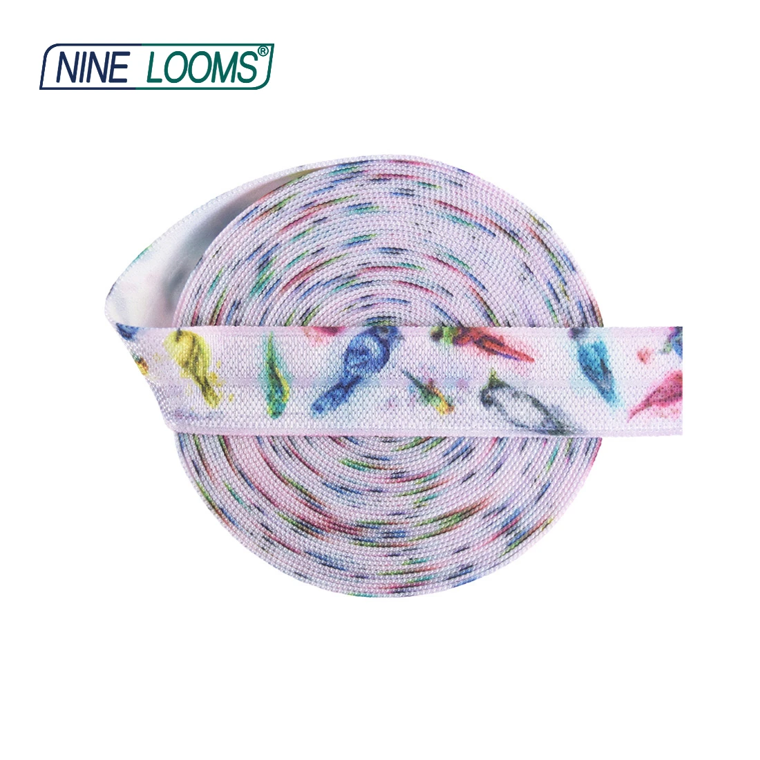 Neun Webstühle drucken Falte über elastischen Feind 5/8 "15mm Einhorn Hund Katze Schmetterling Cartoon Spandex Band Haar gummi Näh besatz 2 5 10 Yard – Detail 18
